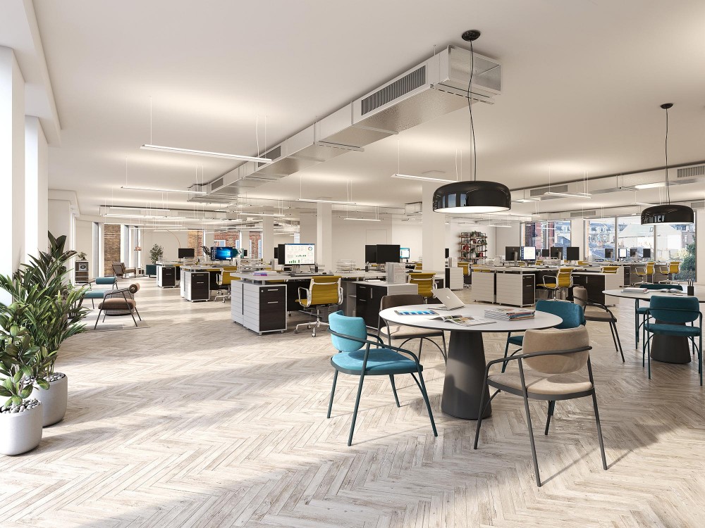 architectural interior marketing CGI of frame works in richmond london