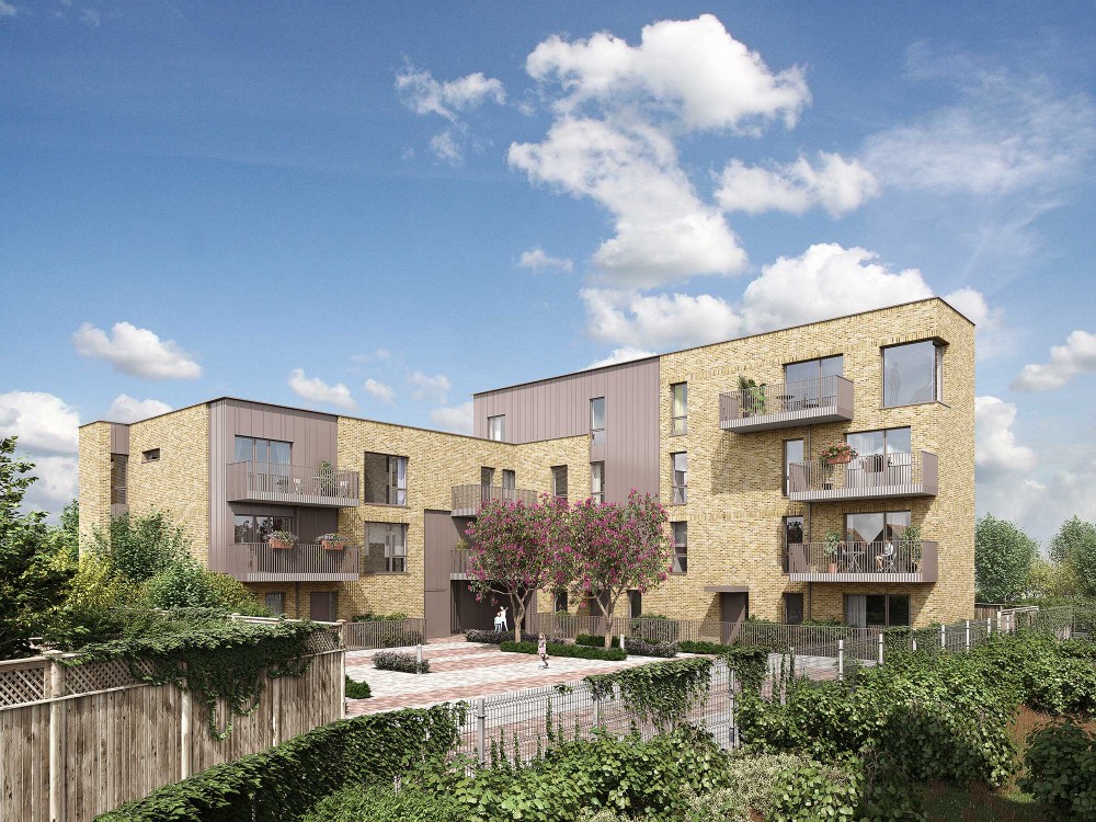 architectural photomontage of navarino grove in london